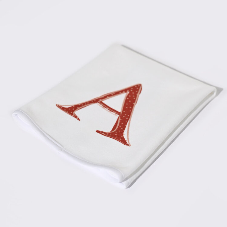 Burp Cloth - Brown  Initial