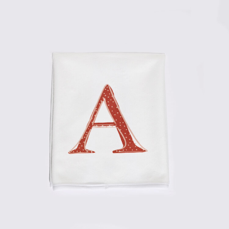 Burp Cloth - Brown  Initial