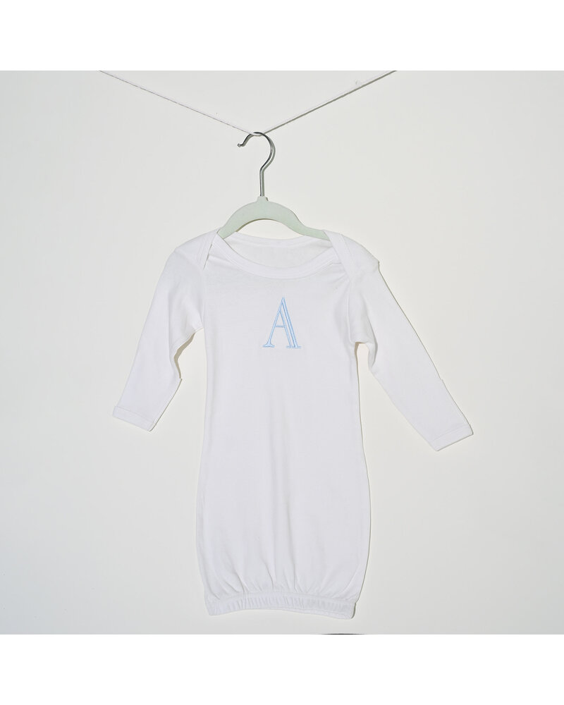 Initial Styles Blue Letter Layette Gown