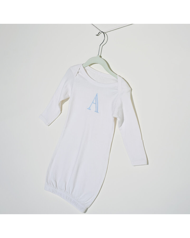 Initial Styles Blue Letter Layette Gown