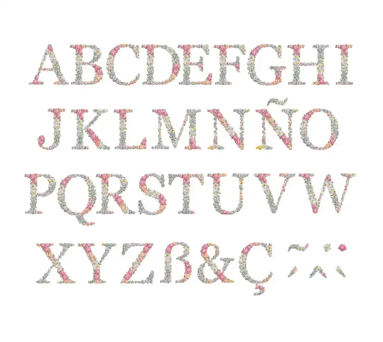 Burp Cloth - White/Flower Letter