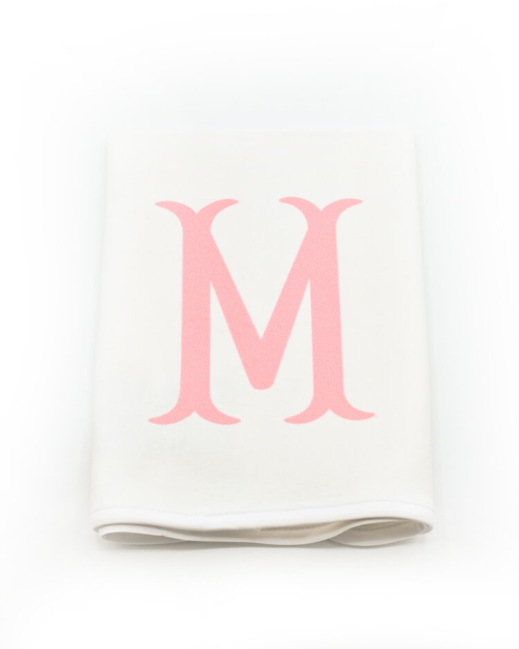 Pink Letter Burp Cloth