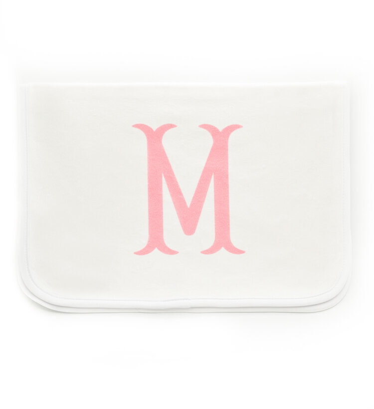 Pink Letter Burp Cloth
