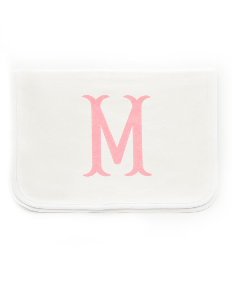 Initial Styles Pink Letter Burp Cloth