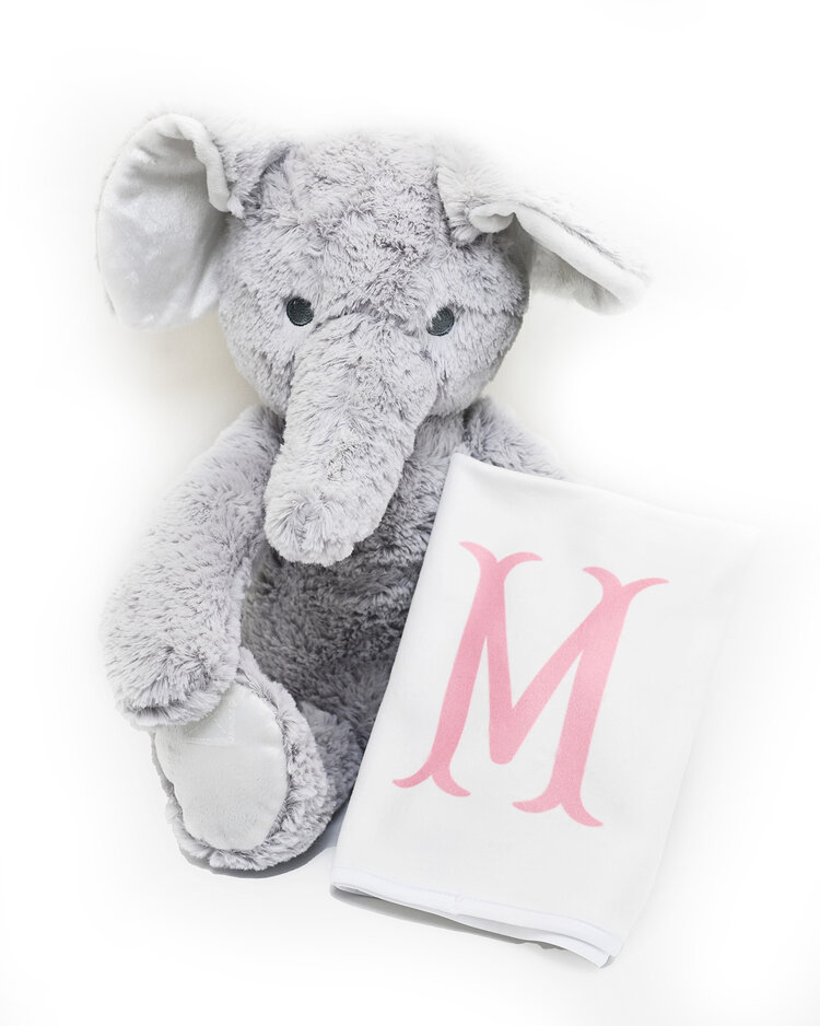 Pink Letter Burp Cloth