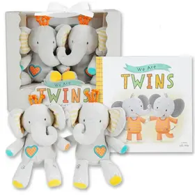 Bearington Book & Stuffy Gift Set - We are TWINS