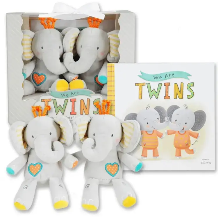 Bearington Book & Stuffy Gift Set - We are TWINS