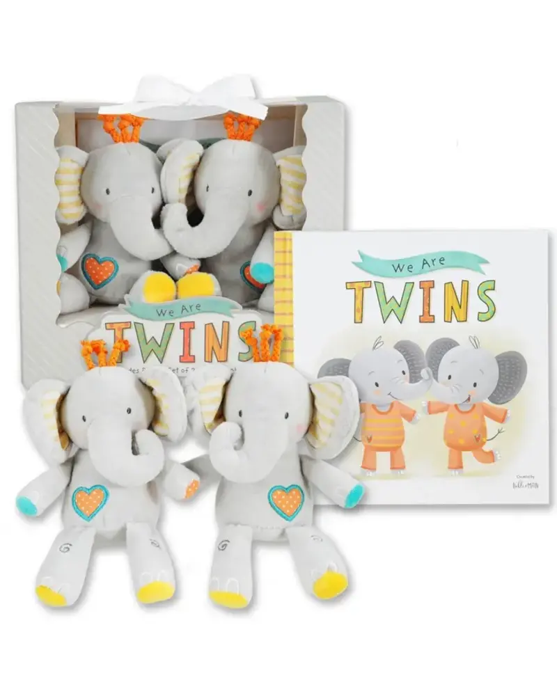 Bearington Bearington Book & Stuffy Gift Set - We are TWINS