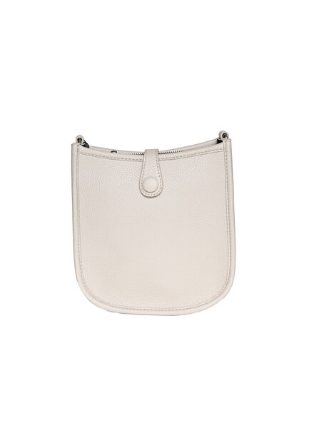 Initial Styles Faux Leather Mini Crossbody - Beige