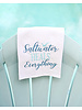 Initial Styles Flour Sack Towel -  Saltwater Heals Everything