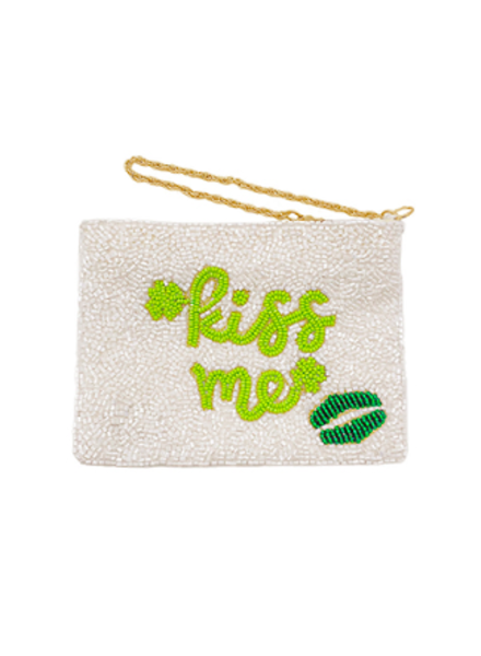 Initial Styles St. Patrick's Day Kiss Me Pouch