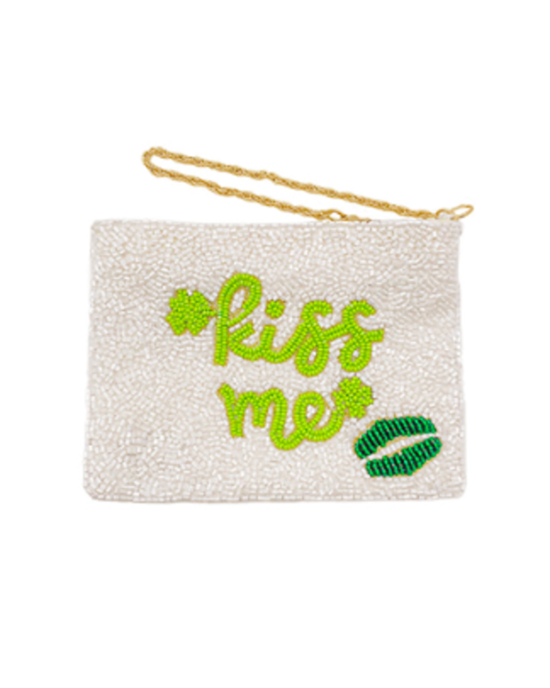 Initial Styles St. Patrick's Day Kiss Me Zip Pouch