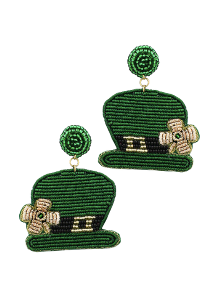 Initial Styles St. Patrick's Day Leprechaun Hat Earrings