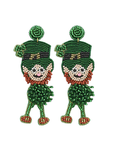 Initial Styles St. Patrick's Day Leprechaun Earrings