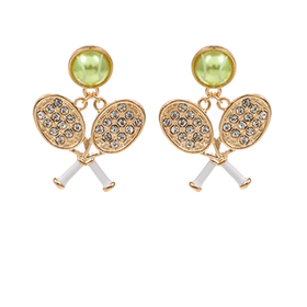 Tennis Racquets & Ball Earrings