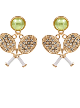 Tennis Racquets & Ball Earrings