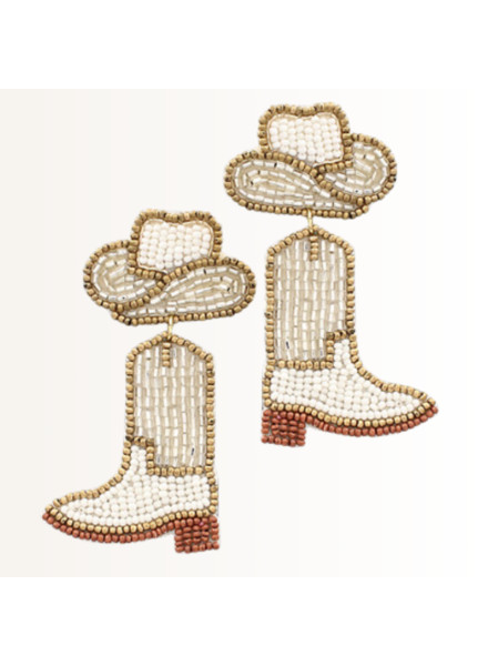 Initial Styles Cowboy Hat & Boots Earrings