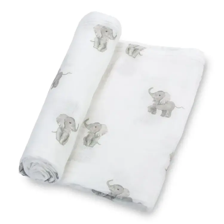 Elephant Muslin Baby Blanket