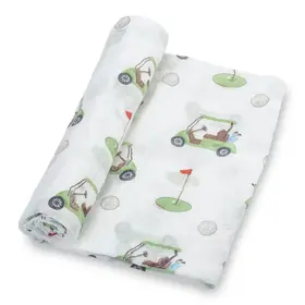 Golfing A Round Baby Blanket