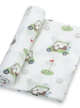 Golfing A Round Baby Blanket