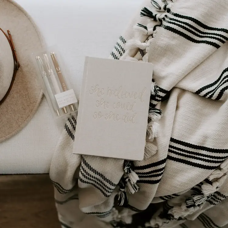 Sweet Water Decor She Believed She Could So She Did Fabric Journal