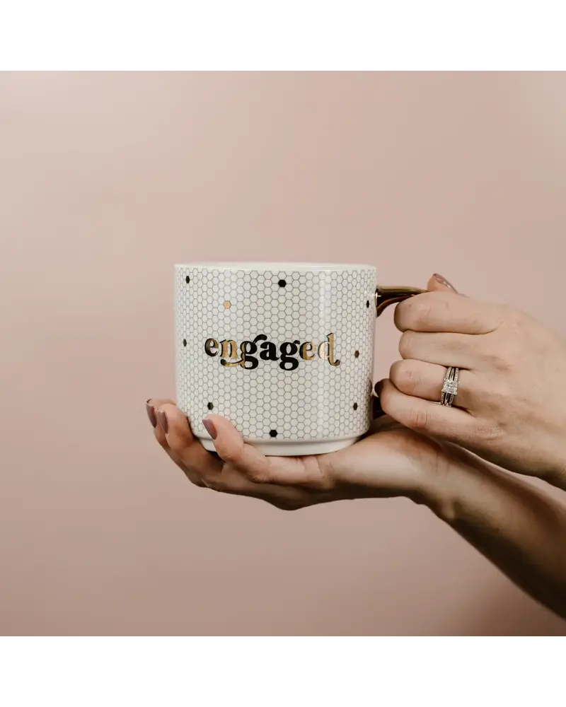 Sweet Water Decor Engaged Gold Tile Coffee Mug