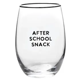 After School Snack Stemless Wine Glass