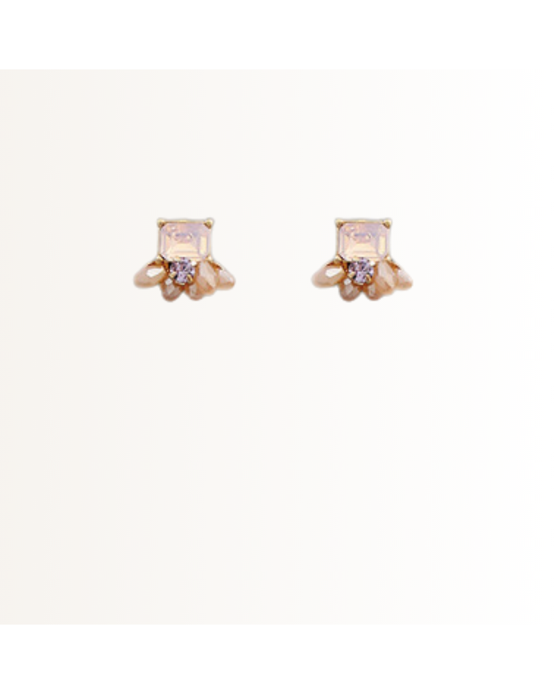 Initial Styles Crystal Cluster Stud Earrings