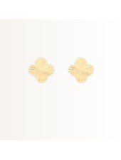 Initial Styles Ribbed Clover Earrings