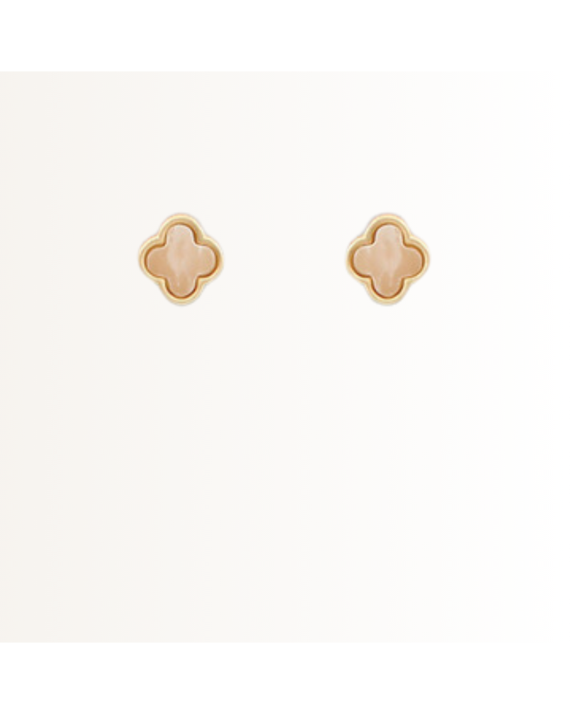 Initial Styles Stone Clover Stud Earring