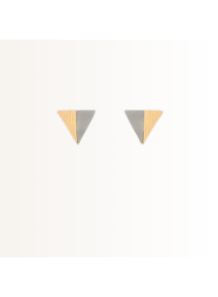 Initial Styles Triangle Stud Earring -2 Color Options