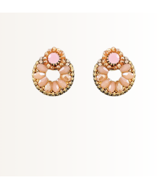 Initial Styles Circle Crystal Earring