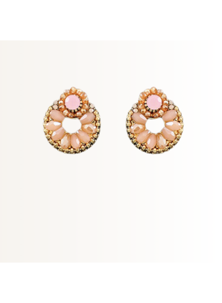 Initial Styles Circle Crystal Earring