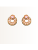 Initial Styles Double Circle Crystal Stud Earring