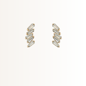 Clear Baguette Earring