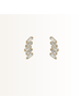 Initial Styles Clear Staircase Baguette Stud Earring