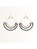 Initial Styles Layered Wire Crystal Teardrop Earrings