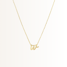 Cursive Initial Necklace - Choose Your Letter