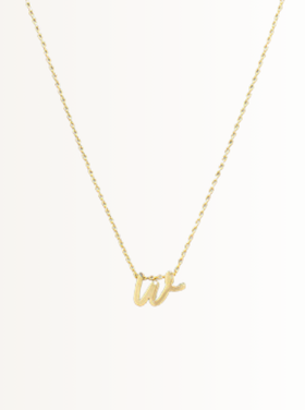 Cursive Initial Necklace - Choose Your Letter
