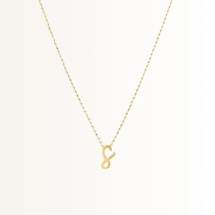 Cursive Letter Initial Necklace