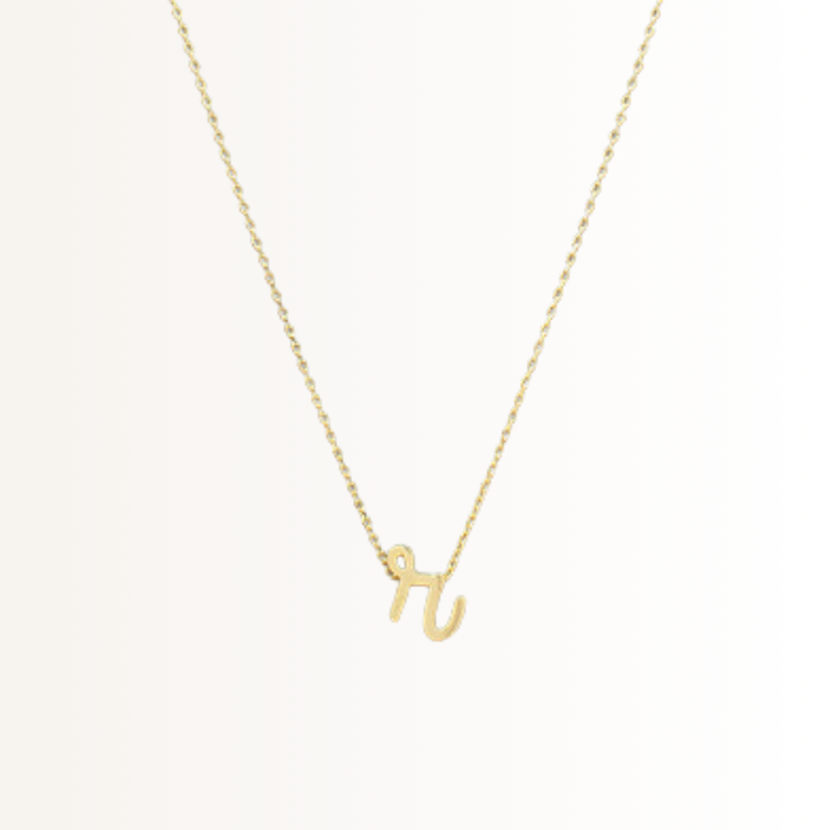 Cursive Letter Initial Necklace