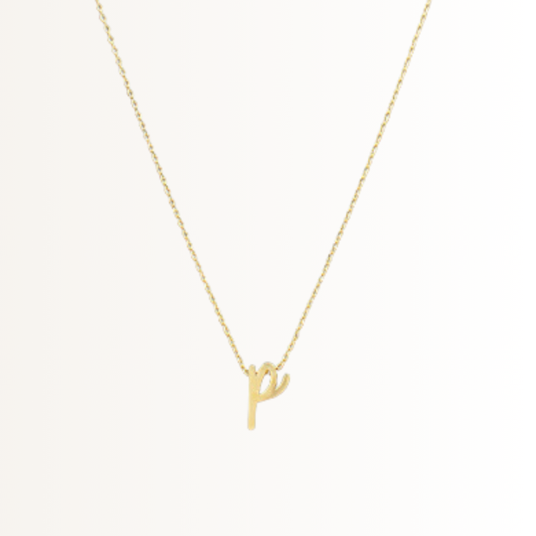 Cursive Letter Initial Necklace
