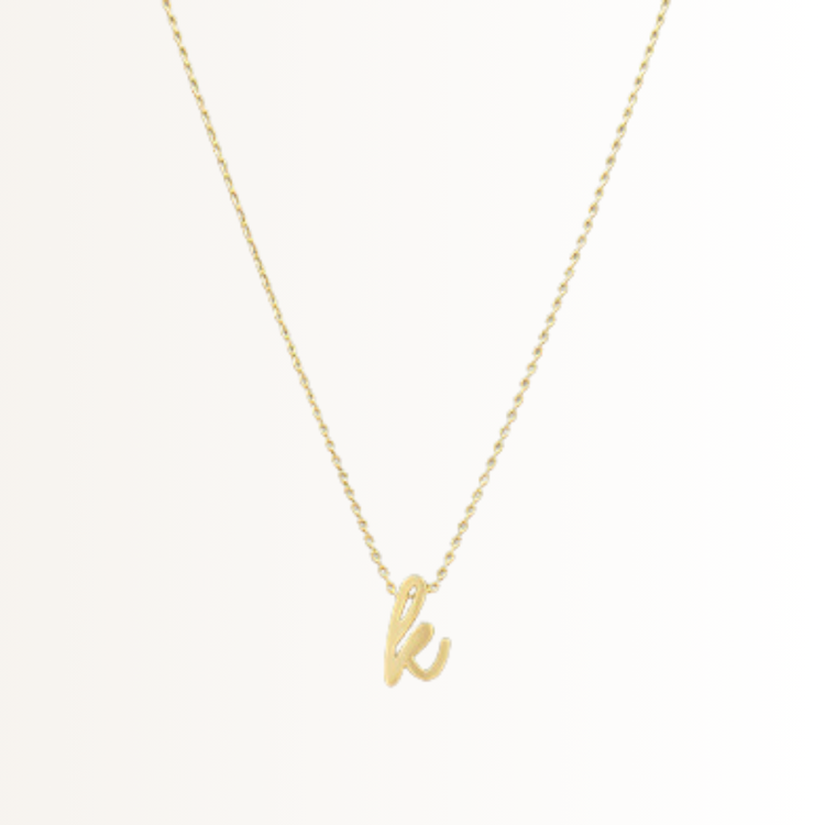 Cursive Letter Initial Necklace
