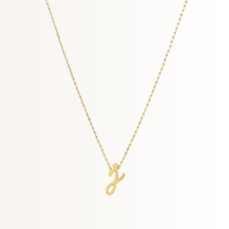 Cursive Letter Initial Necklace