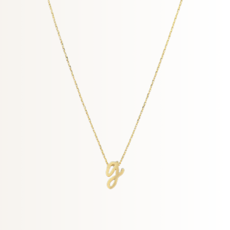 Cursive Letter Initial Necklace