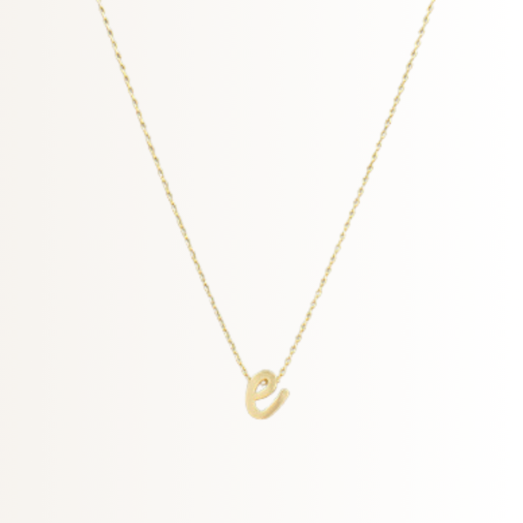 Cursive Letter Initial Necklace