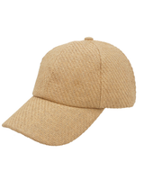 Initial Styles Rattan Baseball Hat - Ivory, Tan or Black
