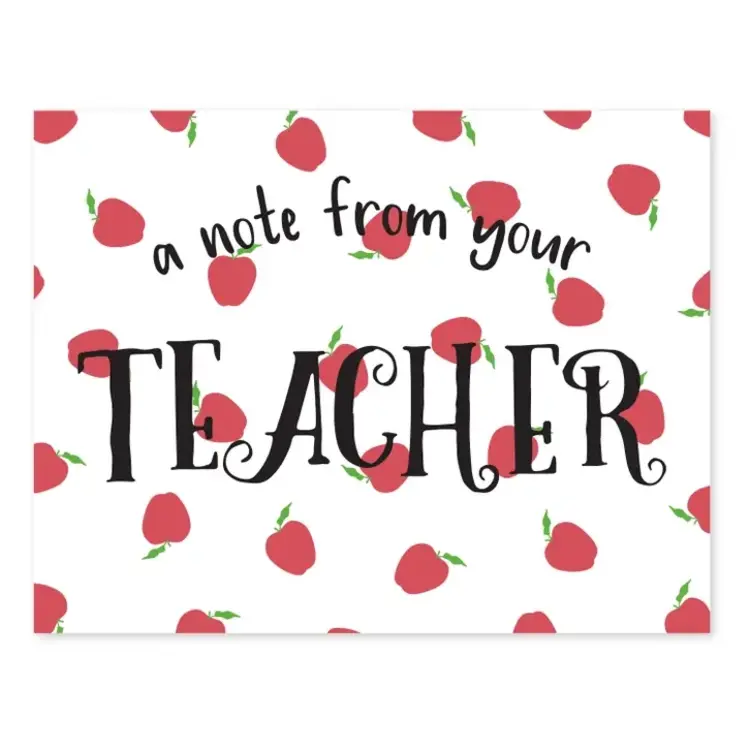 A Note From Your Teacher Boxed Notecards