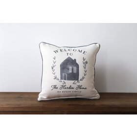 Custom Welcome Home Address Pillow