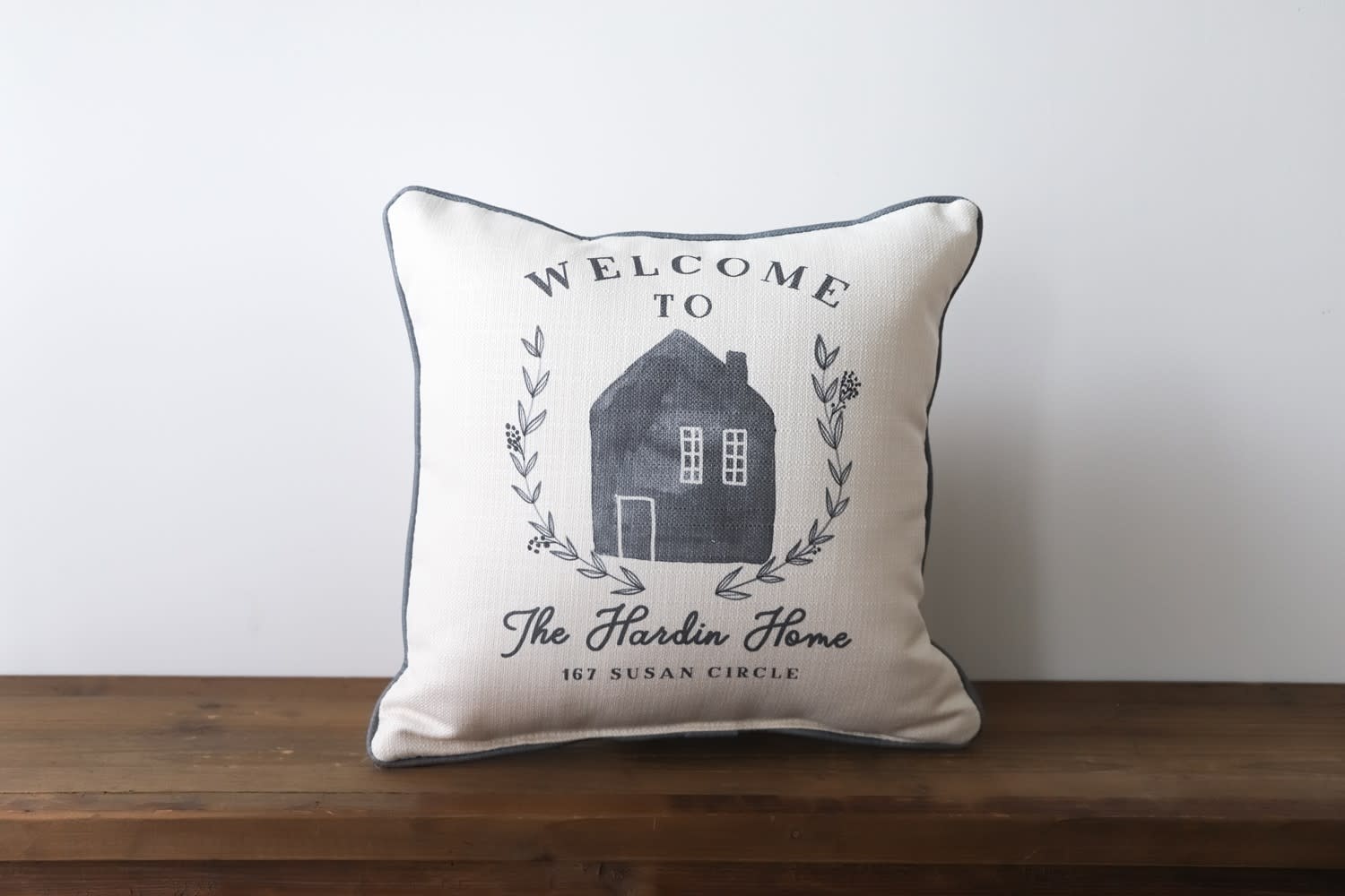 personalised new home cushion